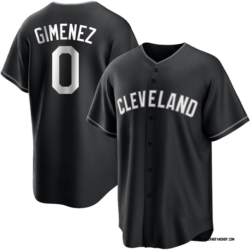 Andres Gimenez Youth Cleveland Guardians Jersey - Black/White Replica