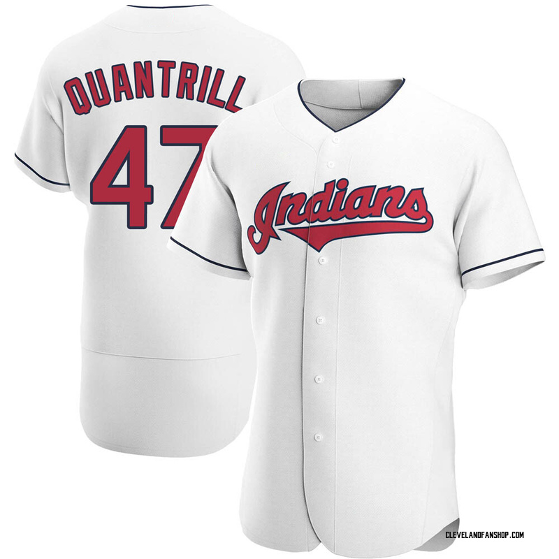 Cal Quantrill Men's Cleveland Guardians Home Jersey - White Authentic