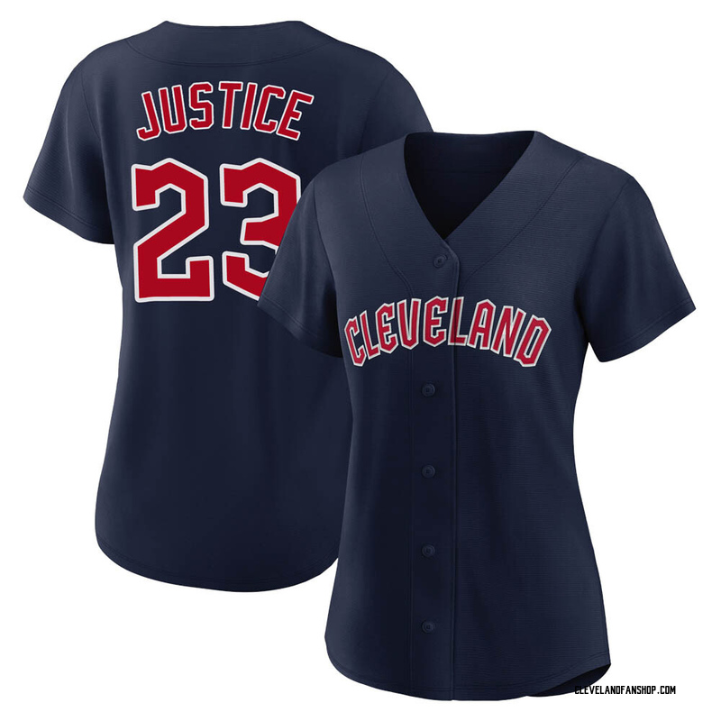 David Justice Women s Cleveland Guardians Alternate Jersey Navy