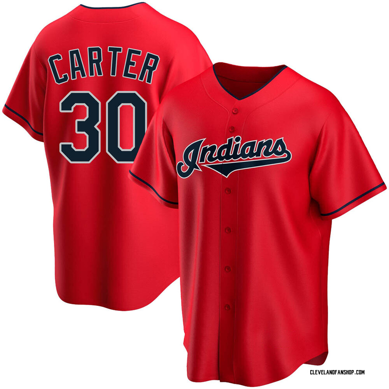 Joe Carter Men's Cleveland Guardians Alternate Jersey - Red Replica