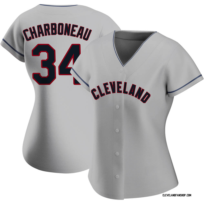 Men's Gray Cleveland Guardians V-Neck Jersey 