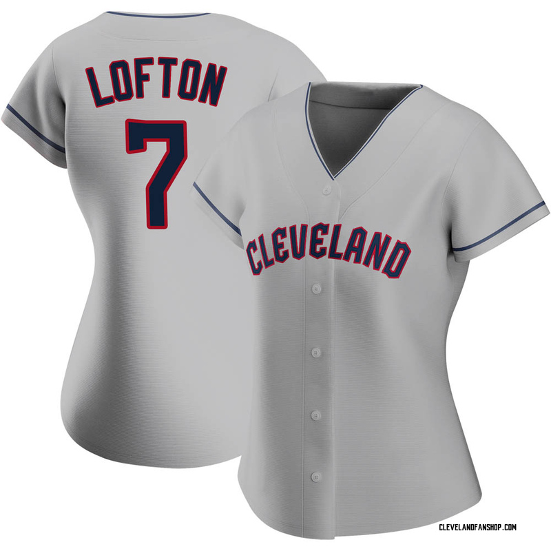 Men's Majestic Cleveland Indians #7 Kenny Lofton White Home Flex Base  Authentic Collection MLB Jersey