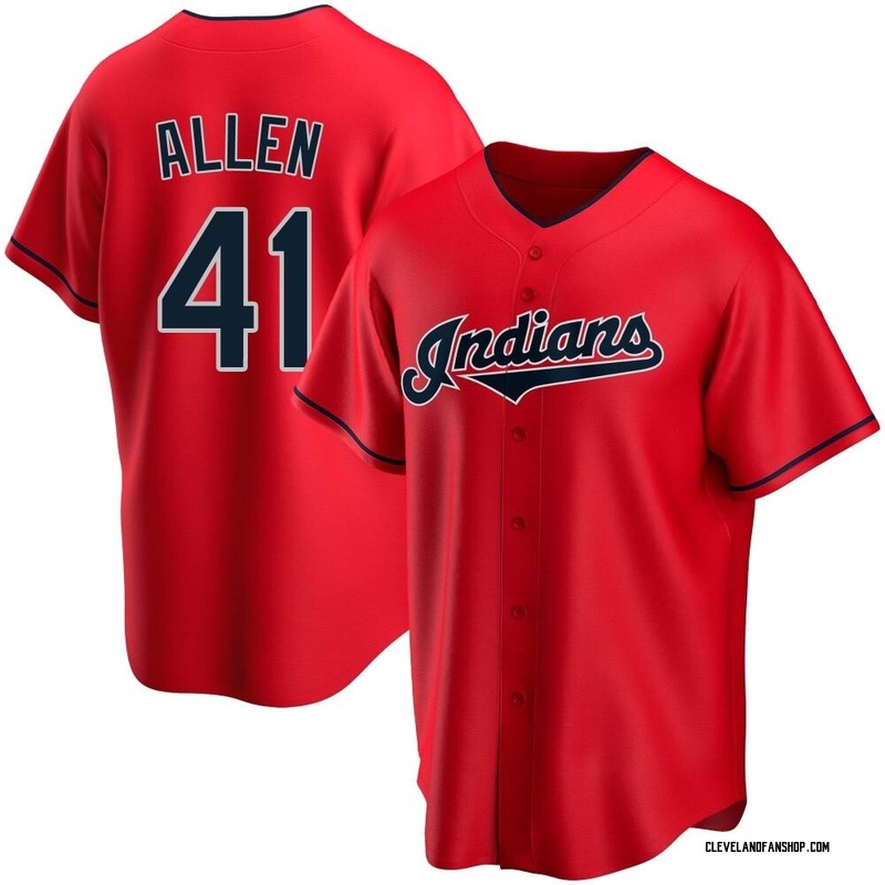 Cleveland Indians Nike Road Cooperstown Collection Team Jersey - Red
