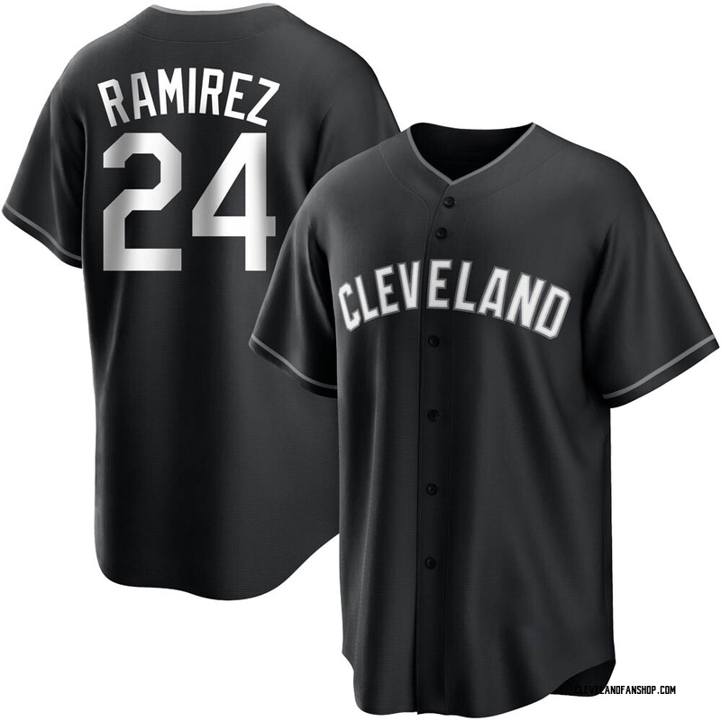 Youth Majestic Cleveland Indians #24 Manny Ramirez Authentic White Home  Cool Base MLB Jersey