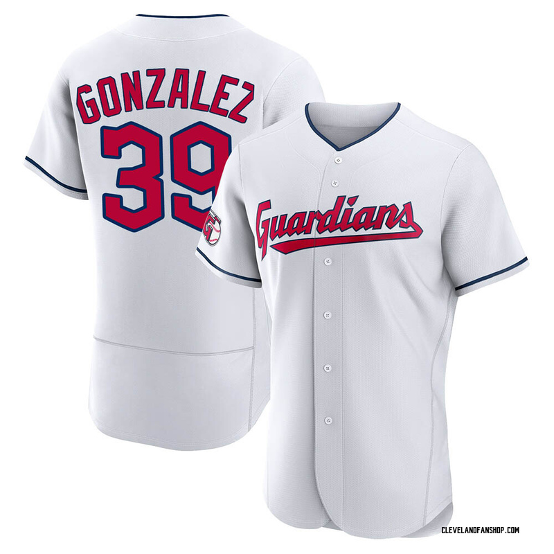 Oscar Gonzalez Men's Cleveland Guardians Home Jersey - White Authentic