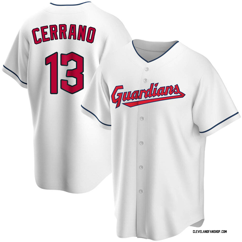 Pedro Cerrano Men's Cleveland Guardians Home Jersey - White Replica