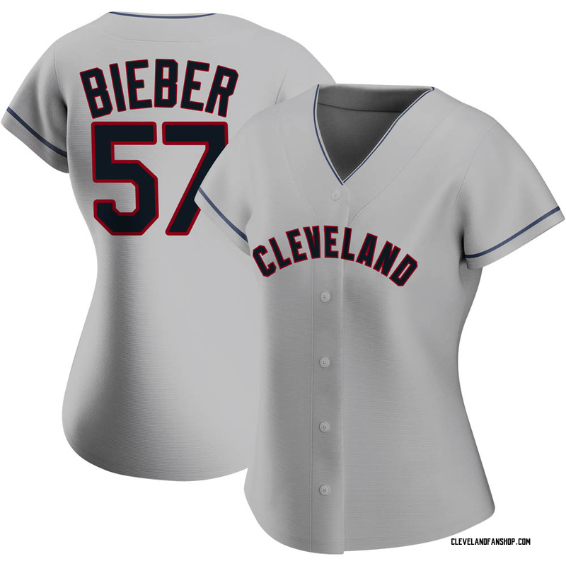 Youth Shane Bieber Navy Cleveland Guardians Player Logo Jersey