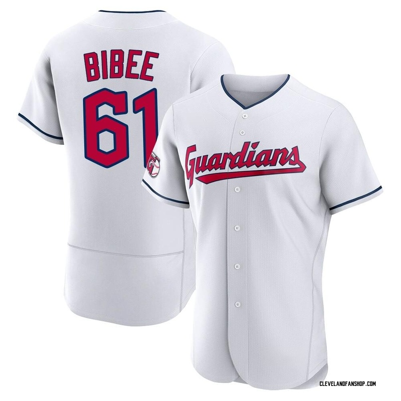 Tanner Bibee Men's Cleveland Guardians Home Jersey - White Replica