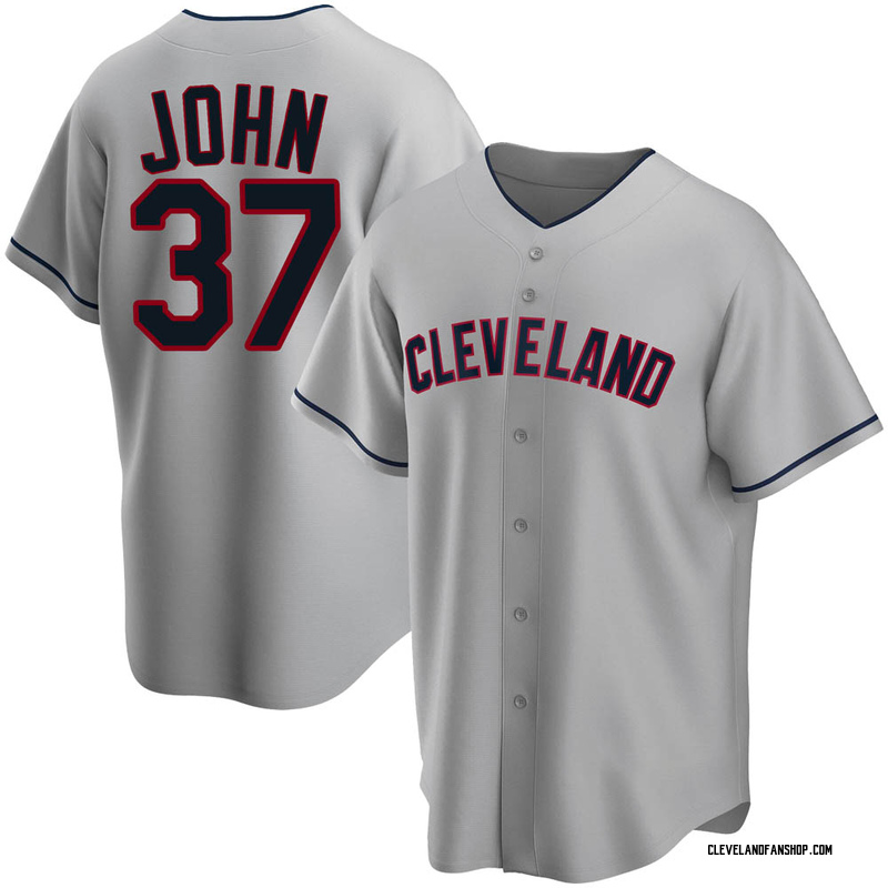 Men's Nike Gray Cleveland Guardians Road Replica Jersey